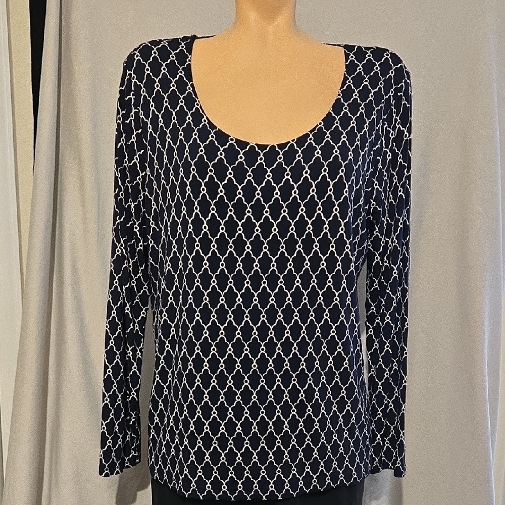 Ann Taylor L/S Scoop Neck Blouse